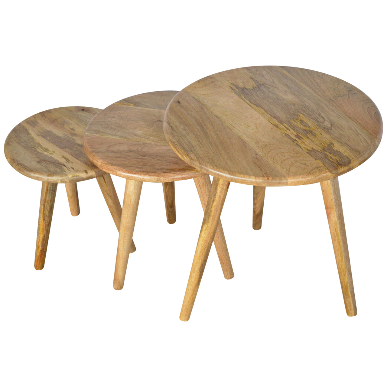 Set Of 3 Nordic Nesting Stools