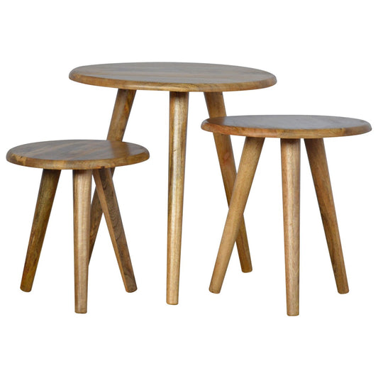Set Of 3 Nordic Nesting Stools